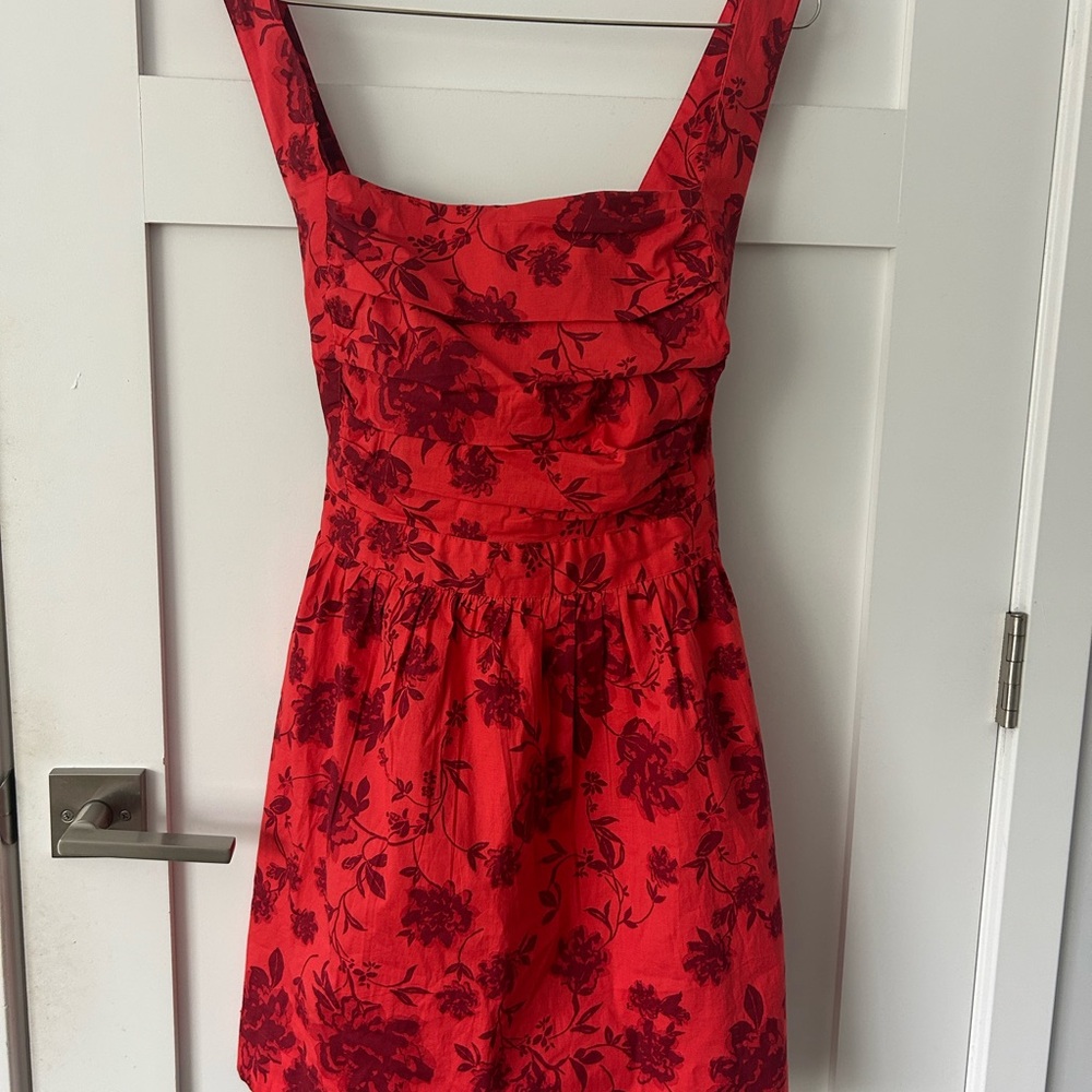 Free People Floral Red Dress